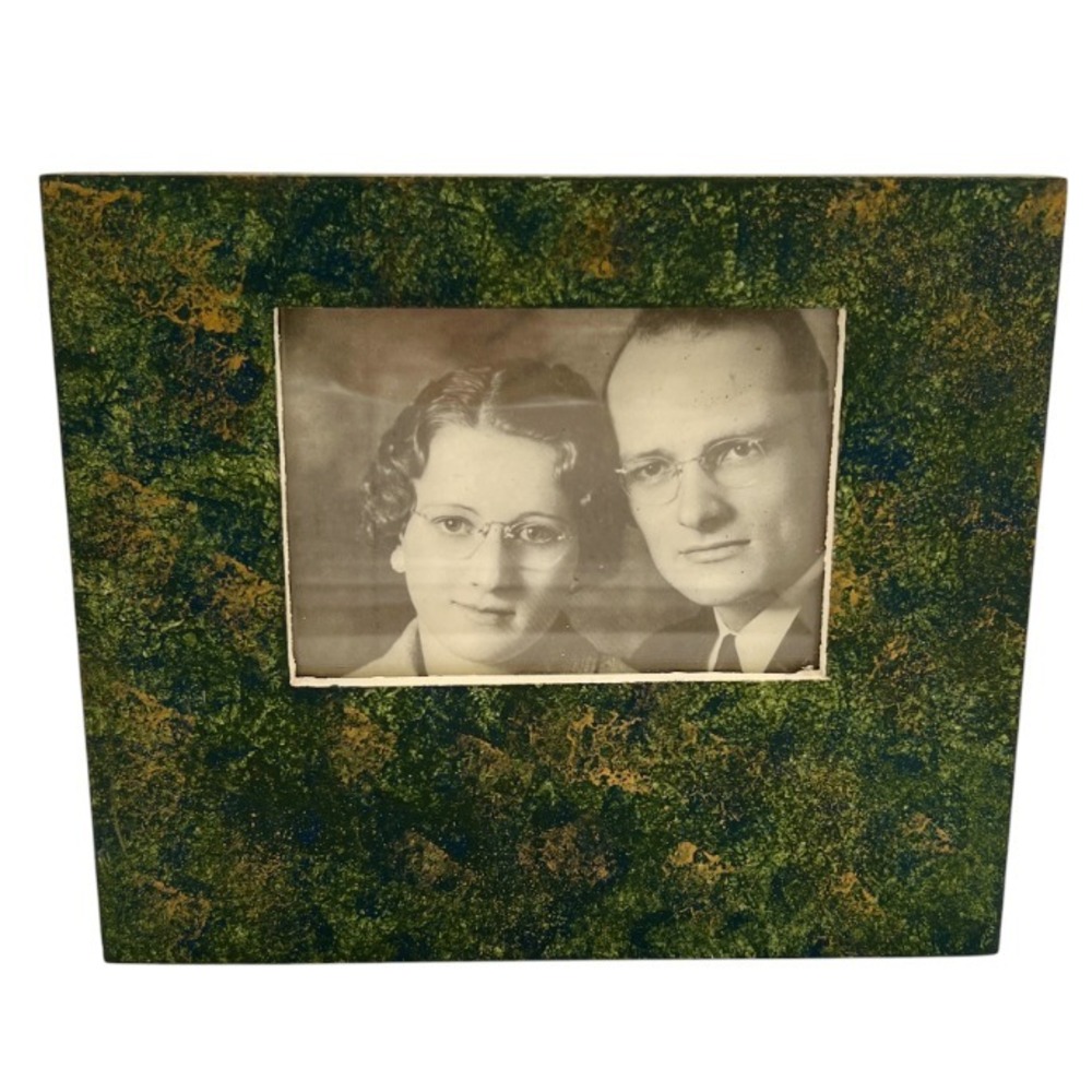 Danielson Designs Hand-Painted Frame Signed Didi Parkin 1996 Green Marbled